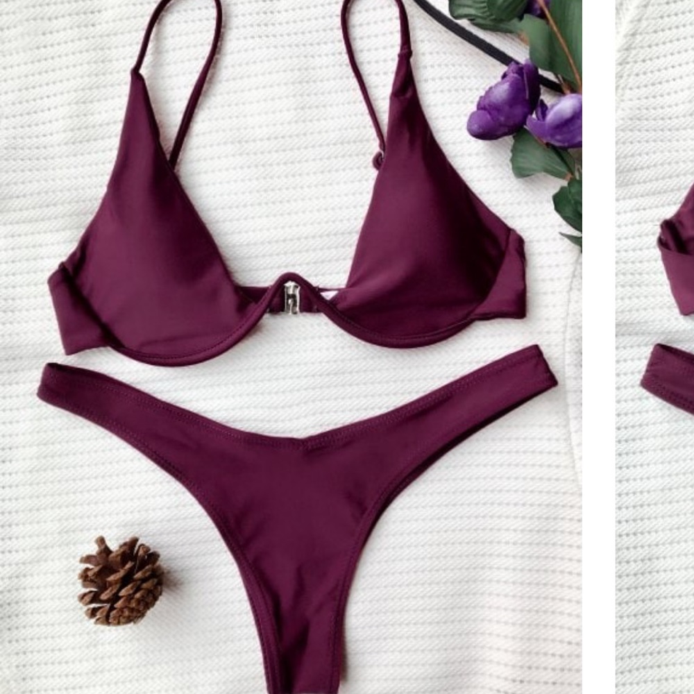 NWT Zaful Push Up Plunge Bathing Suit